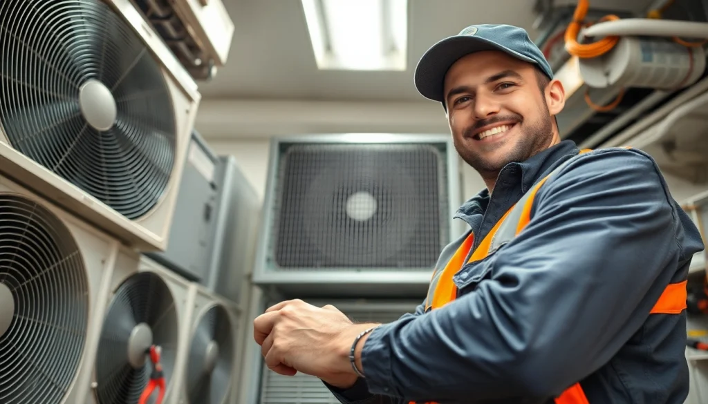 Efficient AC repair mesa az service with a technician demonstrating expertise in HVAC.